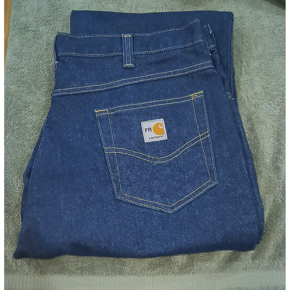 Carhartt FR Flame Resistant Denim Jeans Mens 38x30 Blue HRC 2 Work Pants 51101